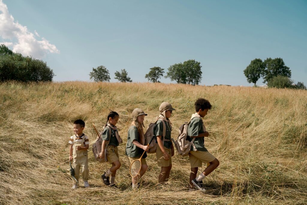 A Group of Kids Scouting